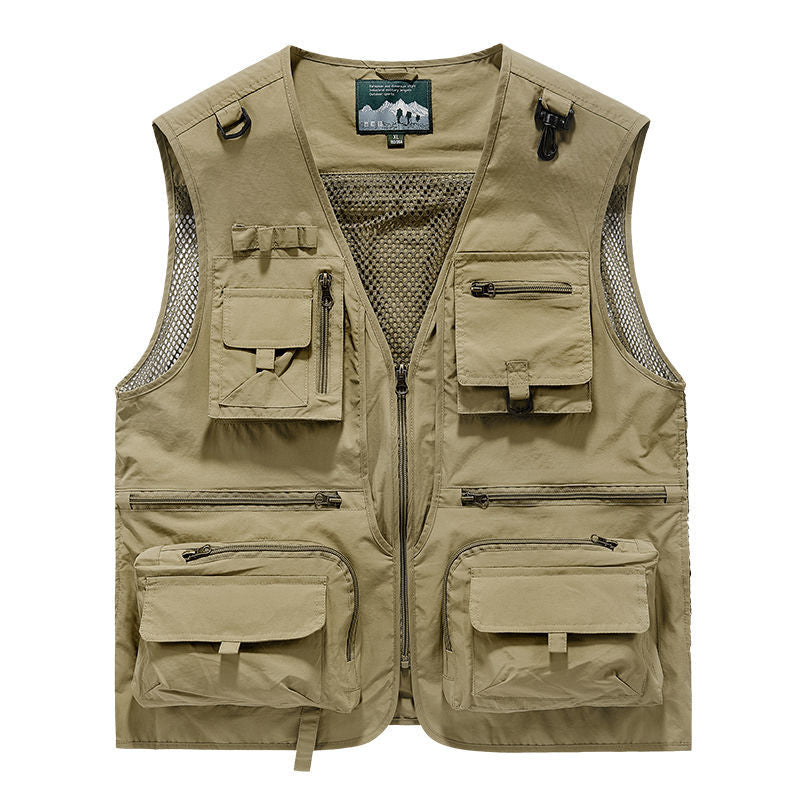Vest Casual Fishing Outdoor Workwear Printed Logo Volunteer Workwear Outer Wear All-Season Printed Advertising Shirt
