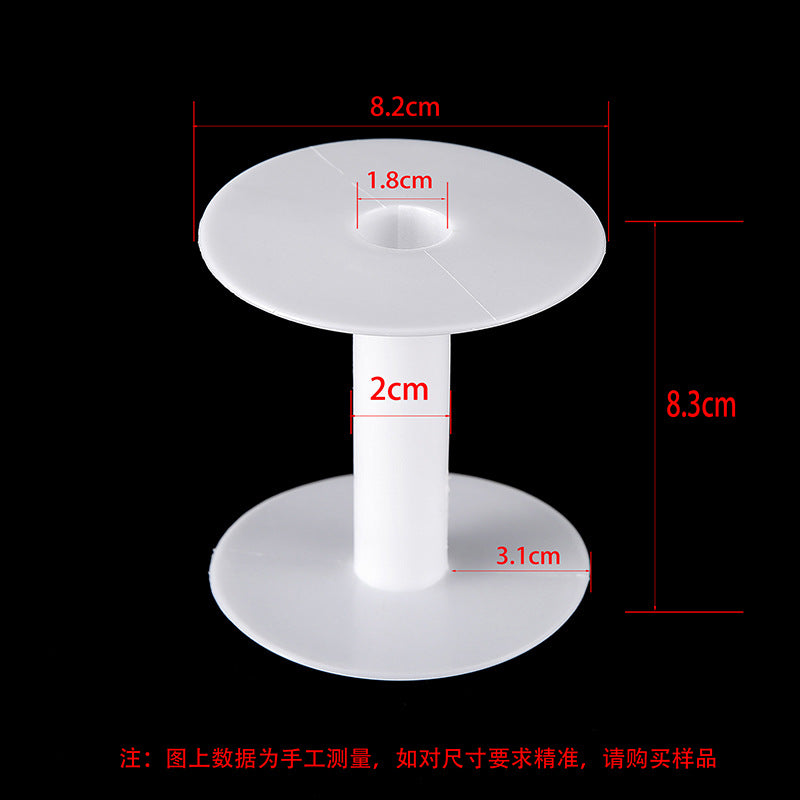 Transparent round spool core spool plastic coil I-wheel winding wire coil barrel wire rope storage tool