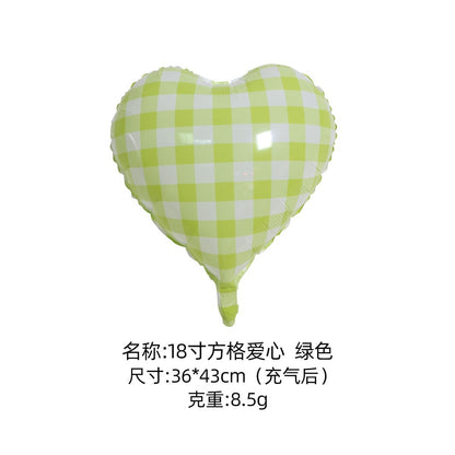 New 18-inch Striped Love Aluminum Film Balloon Little Red Riding Book Valentine's Day Birthday Party Photo Decorative Balloon