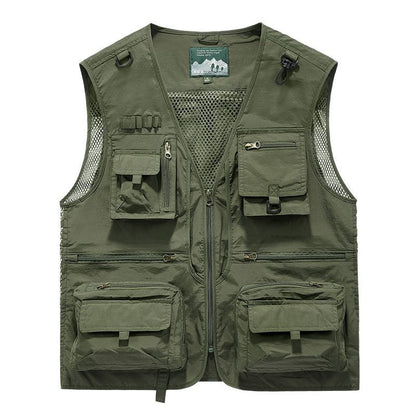 Vest Casual Fishing Outdoor Workwear Printed Logo Volunteer Workwear Outer Wear All-Season Printed Advertising Shirt