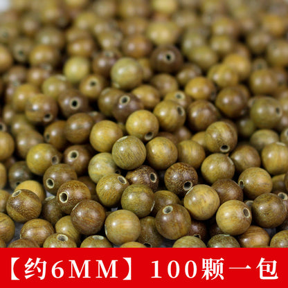 Factory wholesale green sandalwood loose beads 100 holy sandalwood beads DIY bracelet buddha beads necklace wenwan with beads spacer beads