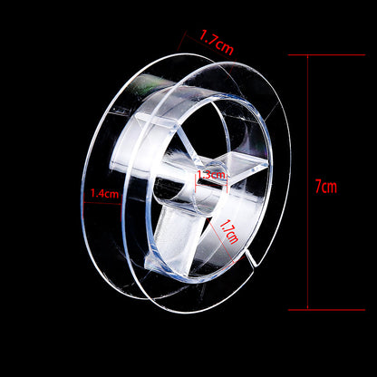 Transparent round spool core spool plastic coil I-wheel winding wire coil barrel wire rope storage tool