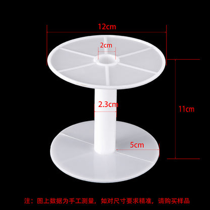 Transparent round spool core spool plastic coil I-wheel winding wire coil barrel wire rope storage tool