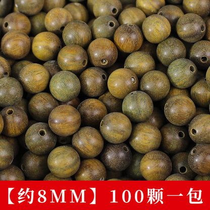 Factory wholesale green sandalwood loose beads 100 holy sandalwood beads DIY bracelet buddha beads necklace wenwan with beads spacer beads