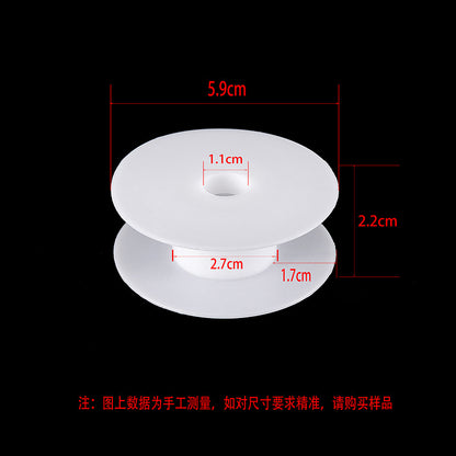 Transparent round spool core spool plastic coil I-wheel winding wire coil barrel wire rope storage tool