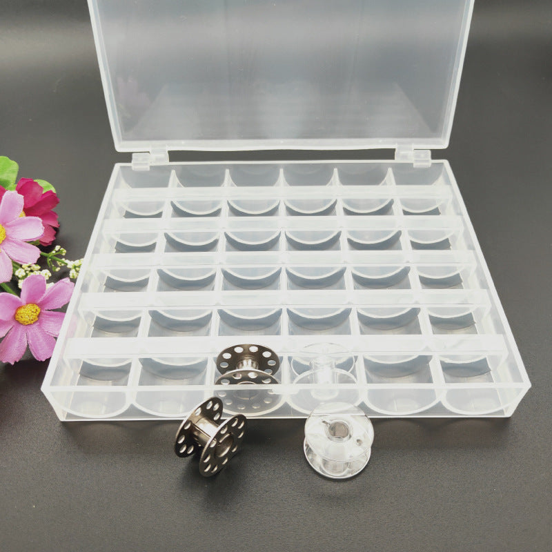 Household Sewing Machine Bobbin Storage Box 25/36 Grids Bobbin Case Plastic Parts Storage Hand Sewing Needle and Thread Box