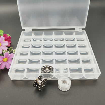 Household Sewing Machine Bobbin Storage Box 25/36 Grids Bobbin Case Plastic Parts Storage Hand Sewing Needle and Thread Box
