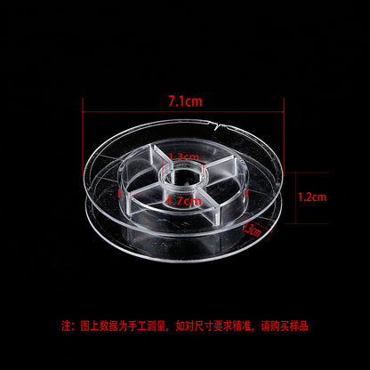 Transparent round spool core spool plastic coil I-wheel winding wire coil barrel wire rope storage tool