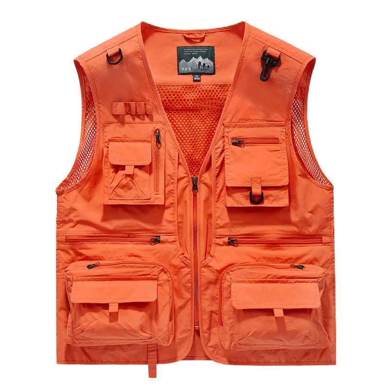 Vest Casual Fishing Outdoor Workwear Printed Logo Volunteer Workwear Outer Wear All-Season Printed Advertising Shirt