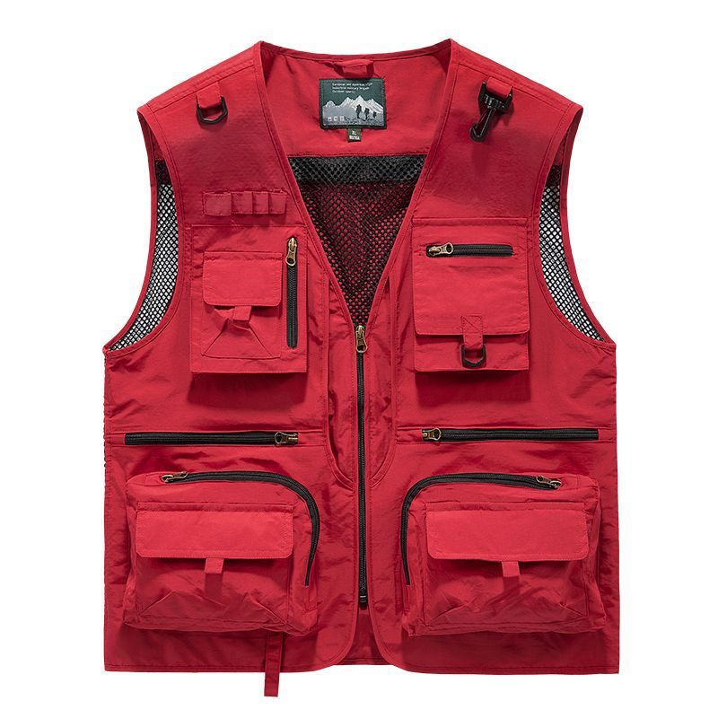 Vest Casual Fishing Outdoor Workwear Printed Logo Volunteer Workwear Outer Wear All-Season Printed Advertising Shirt