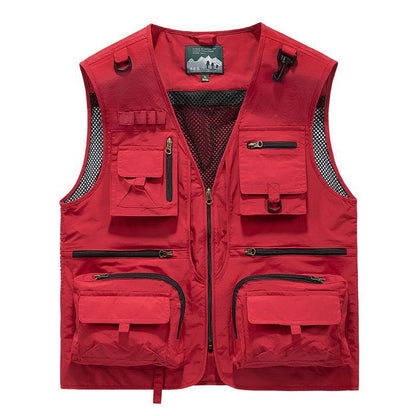 Vest Casual Fishing Outdoor Workwear Printed Logo Volunteer Workwear Outer Wear All-Season Printed Advertising Shirt