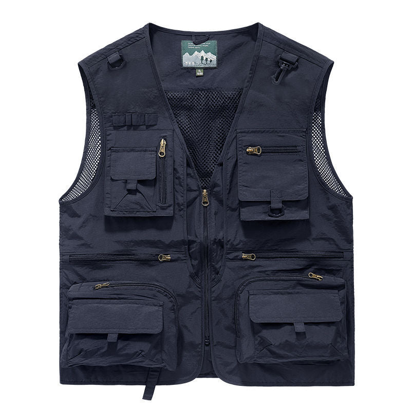 Vest Casual Fishing Outdoor Workwear Printed Logo Volunteer Workwear Outer Wear All-Season Printed Advertising Shirt