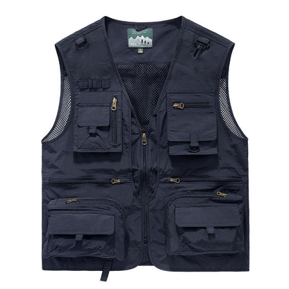 Vest Casual Fishing Outdoor Workwear Printed Logo Volunteer Workwear Outer Wear All-Season Printed Advertising Shirt