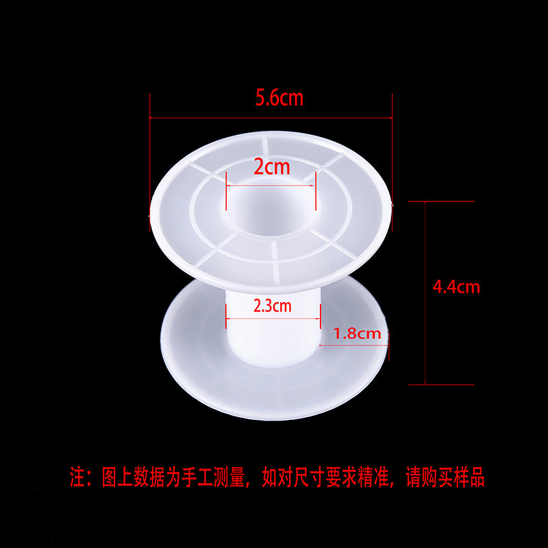 Transparent round spool core spool plastic coil I-wheel winding wire coil barrel wire rope storage tool