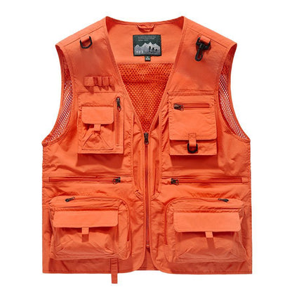 Vest Casual Fishing Outdoor Workwear Printed Logo Volunteer Workwear Outer Wear All-Season Printed Advertising Shirt
