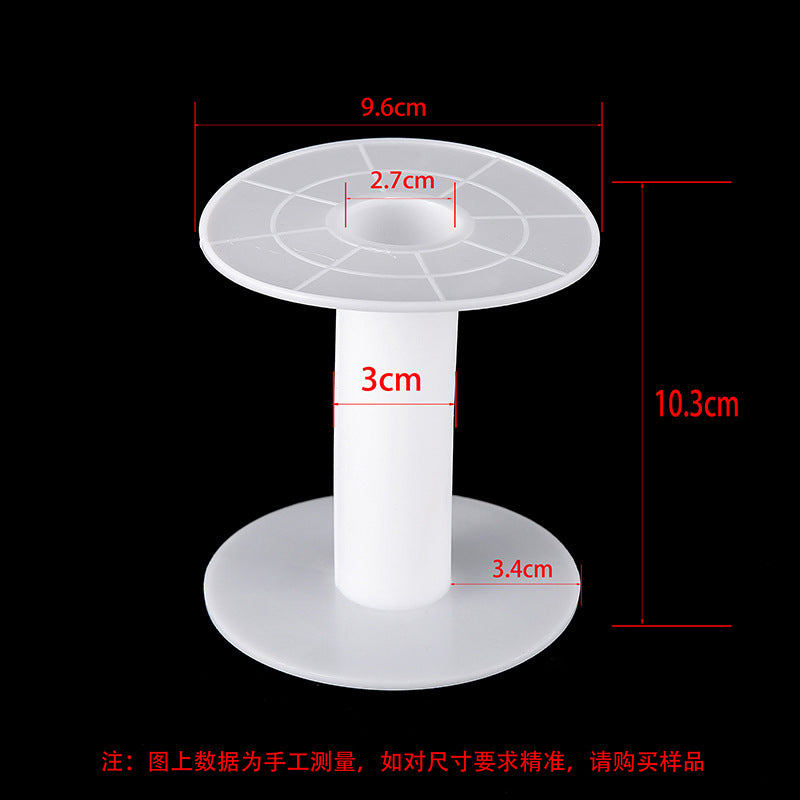 Transparent round spool core spool plastic coil I-wheel winding wire coil barrel wire rope storage tool