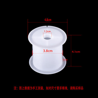 Transparent round spool core spool plastic coil I-wheel winding wire coil barrel wire rope storage tool