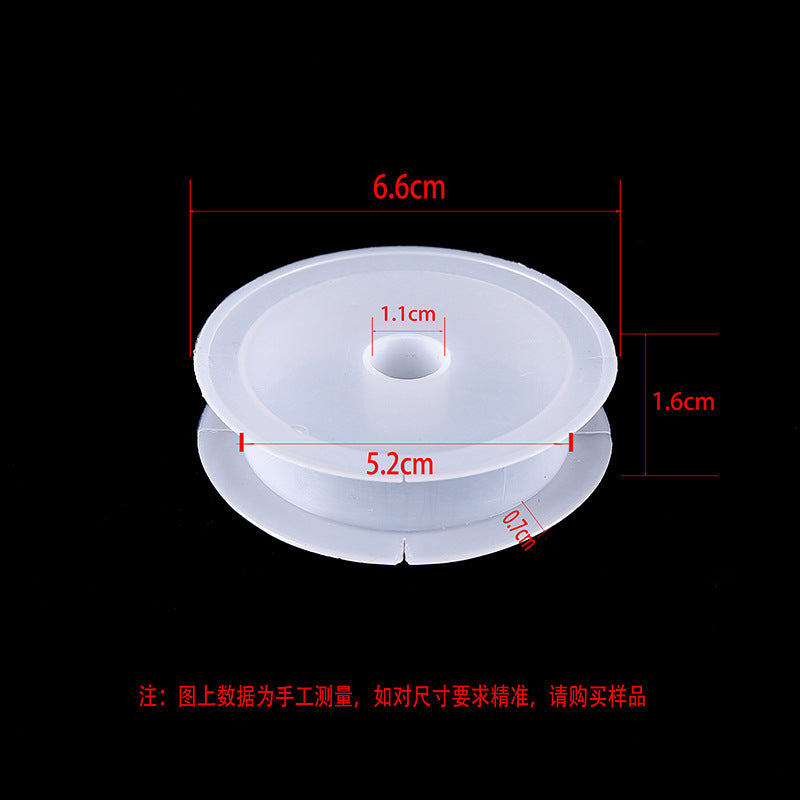 Transparent round spool core spool plastic coil I-wheel winding wire coil barrel wire rope storage tool