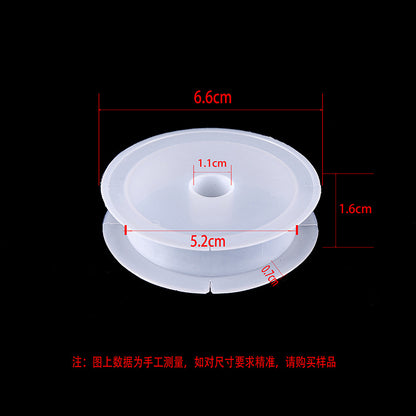 Transparent round spool core spool plastic coil I-wheel winding wire coil barrel wire rope storage tool