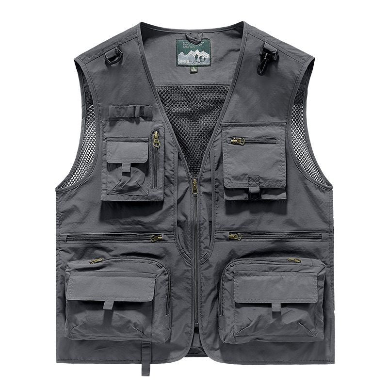 Vest Casual Fishing Outdoor Workwear Printed Logo Volunteer Workwear Outer Wear All-Season Printed Advertising Shirt