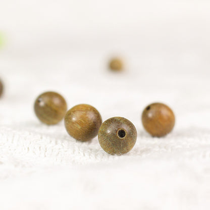 Factory wholesale green sandalwood loose beads 100 holy sandalwood beads DIY bracelet buddha beads necklace wenwan with beads spacer beads