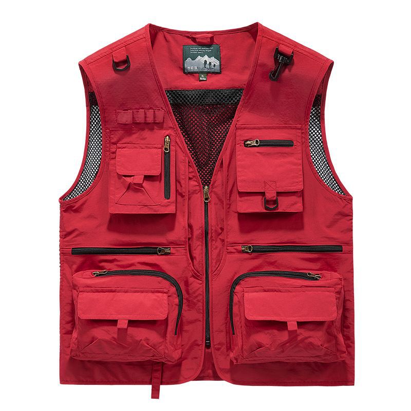 Vest Casual Fishing Outdoor Workwear Printed Logo Volunteer Workwear Outer Wear All-Season Printed Advertising Shirt