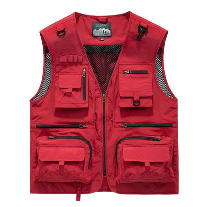 Vest Casual Fishing Outdoor Workwear Printed Logo Volunteer Workwear Outer Wear All-Season Printed Advertising Shirt