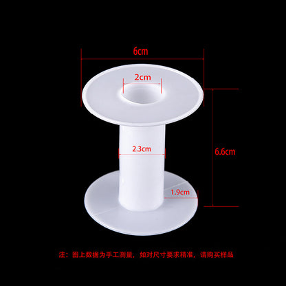 Transparent round spool core spool plastic coil I-wheel winding wire coil barrel wire rope storage tool