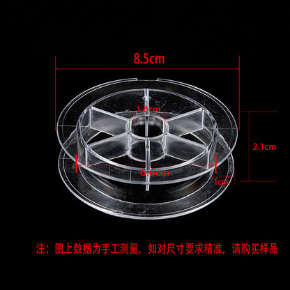 Transparent round spool core spool plastic coil I-wheel winding wire coil barrel wire rope storage tool