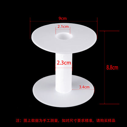 Transparent round spool core spool plastic coil I-wheel winding wire coil barrel wire rope storage tool