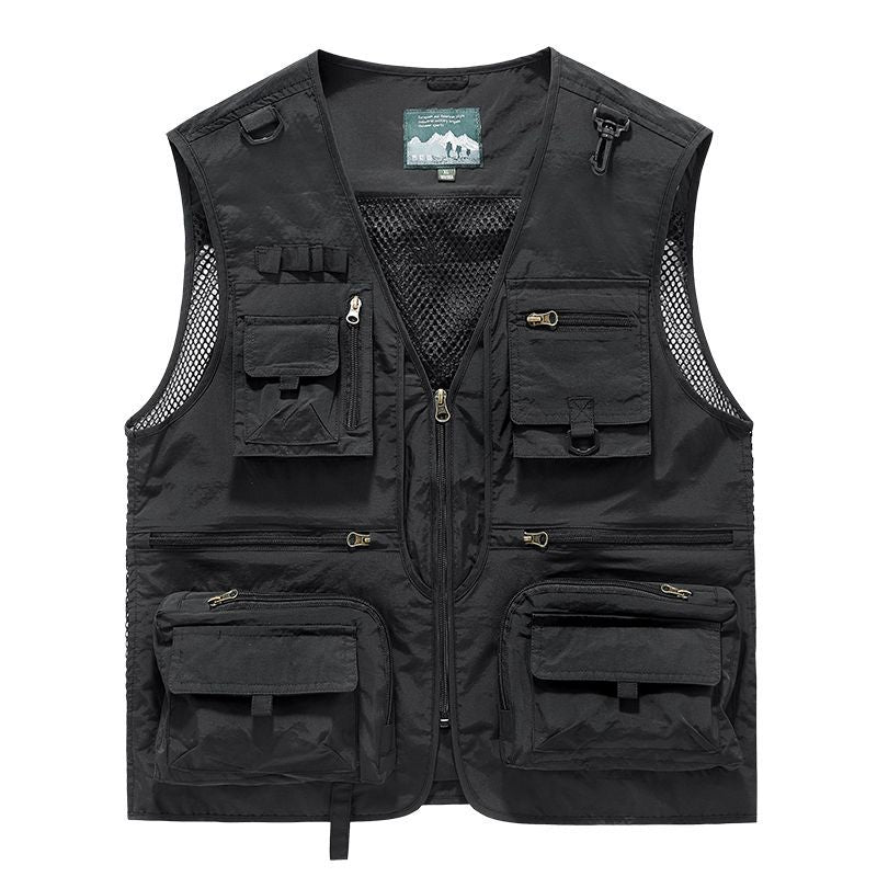 Vest Casual Fishing Outdoor Workwear Printed Logo Volunteer Workwear Outer Wear All-Season Printed Advertising Shirt