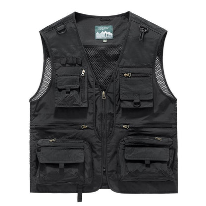 Vest Casual Fishing Outdoor Workwear Printed Logo Volunteer Workwear Outer Wear All-Season Printed Advertising Shirt