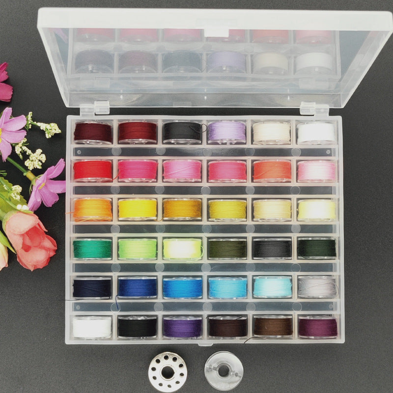 Household Sewing Machine Bobbin Storage Box 25/36 Grids Bobbin Case Plastic Parts Storage Hand Sewing Needle and Thread Box