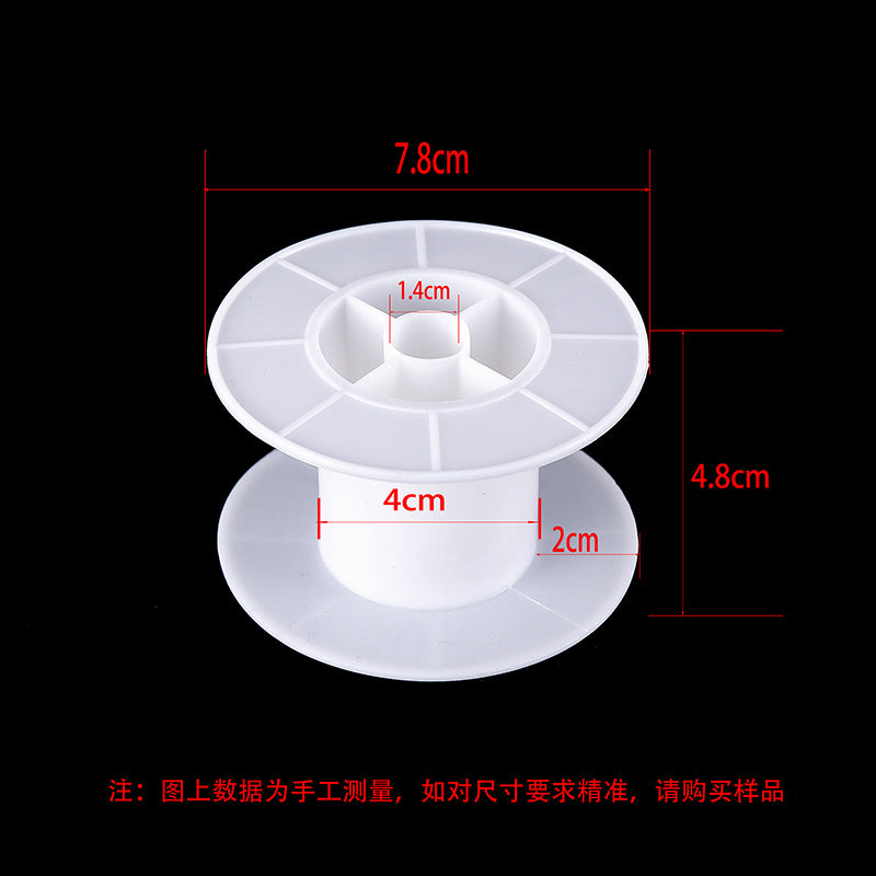 Transparent round spool core spool plastic coil I-wheel winding wire coil barrel wire rope storage tool