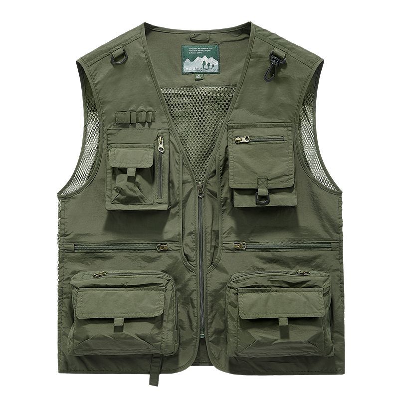 Vest Casual Fishing Outdoor Workwear Printed Logo Volunteer Workwear Outer Wear All-Season Printed Advertising Shirt