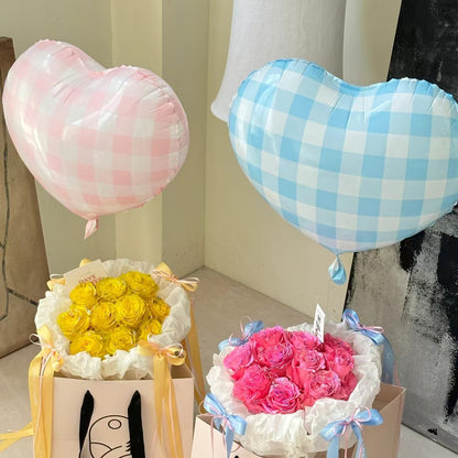 New 18-inch Striped Love Aluminum Film Balloon Little Red Riding Book Valentine's Day Birthday Party Photo Decorative Balloon