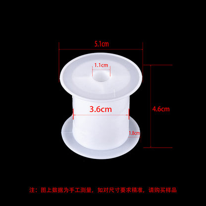 Transparent round spool core spool plastic coil I-wheel winding wire coil barrel wire rope storage tool