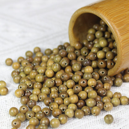 Factory wholesale green sandalwood loose beads 100 holy sandalwood beads DIY bracelet buddha beads necklace wenwan with beads spacer beads