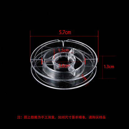 Transparent round spool core spool plastic coil I-wheel winding wire coil barrel wire rope storage tool