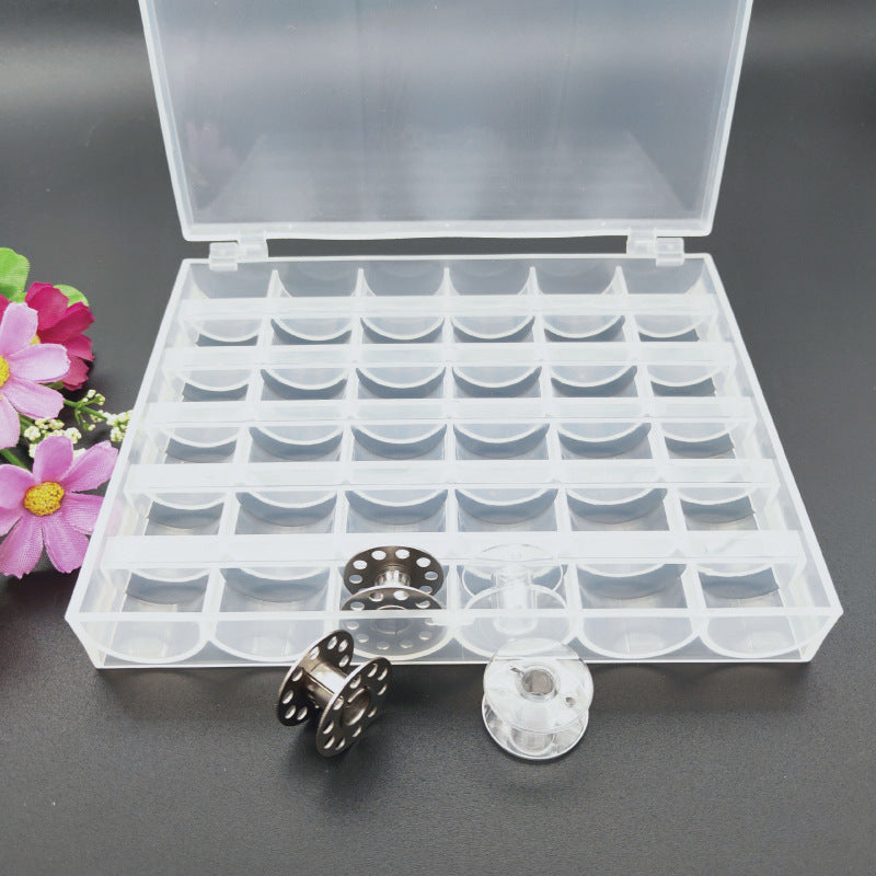 Household Sewing Machine Bobbin Storage Box 25/36 Grids Bobbin Case Plastic Parts Storage Hand Sewing Needle and Thread Box
