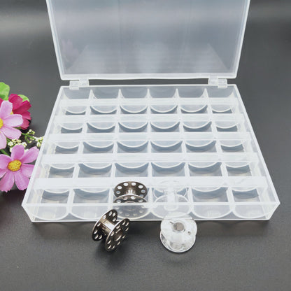 Household Sewing Machine Bobbin Storage Box 25/36 Grids Bobbin Case Plastic Parts Storage Hand Sewing Needle and Thread Box