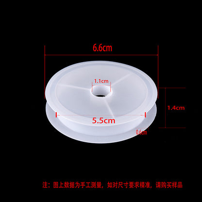 Transparent round spool core spool plastic coil I-wheel winding wire coil barrel wire rope storage tool