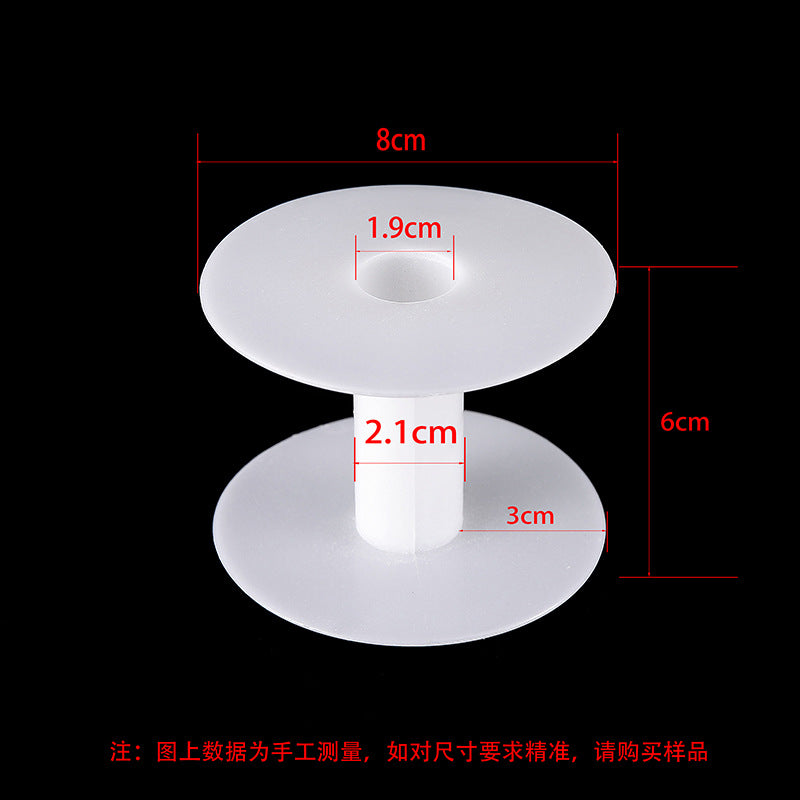 Transparent round spool core spool plastic coil I-wheel winding wire coil barrel wire rope storage tool