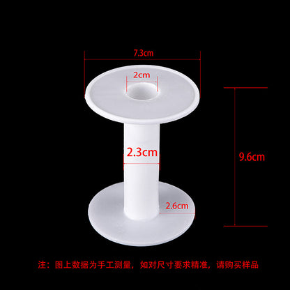 Transparent round spool core spool plastic coil I-wheel winding wire coil barrel wire rope storage tool