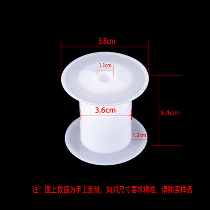 Transparent round spool core spool plastic coil I-wheel winding wire coil barrel wire rope storage tool