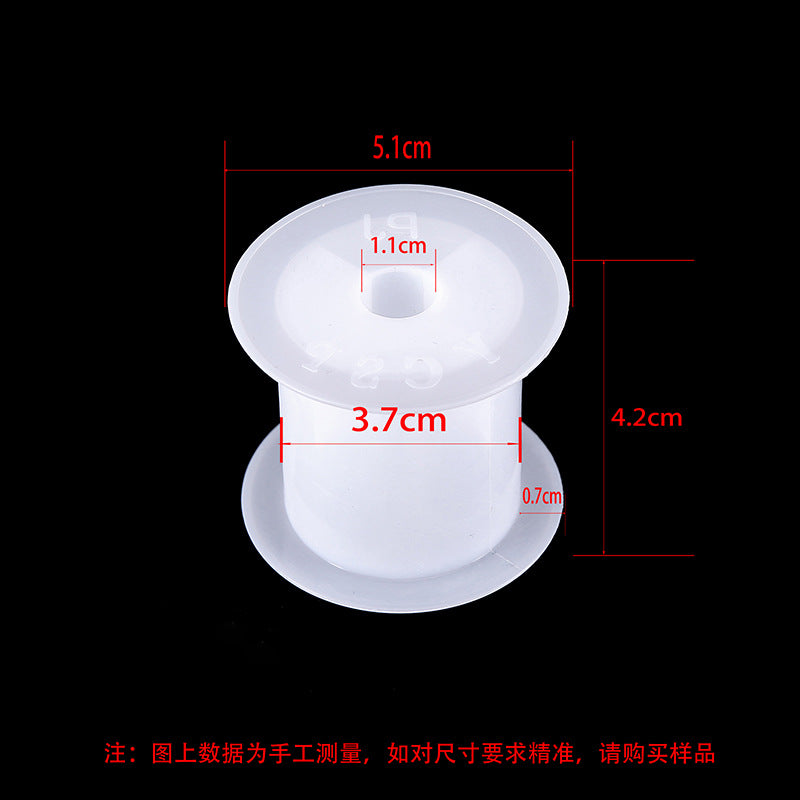 Transparent round spool core spool plastic coil I-wheel winding wire coil barrel wire rope storage tool
