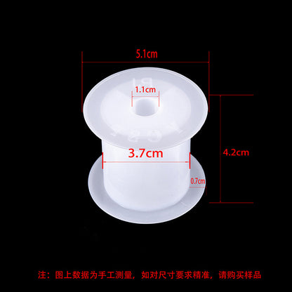 Transparent round spool core spool plastic coil I-wheel winding wire coil barrel wire rope storage tool