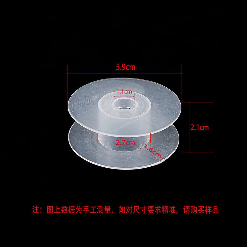 Transparent round spool core spool plastic coil I-wheel winding wire coil barrel wire rope storage tool