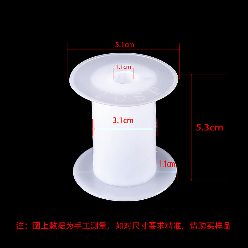 Transparent round spool core spool plastic coil I-wheel winding wire coil barrel wire rope storage tool