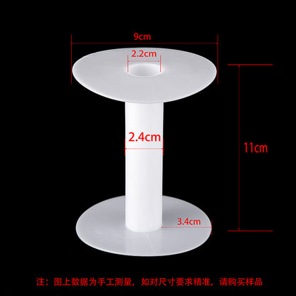 Transparent round spool core spool plastic coil I-wheel winding wire coil barrel wire rope storage tool
